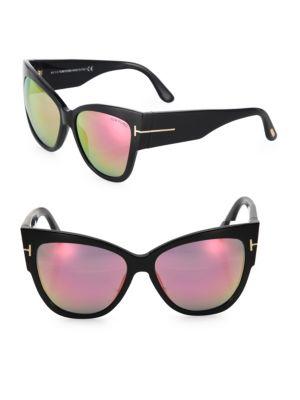 Tom Ford Eyewear Anoushka 57mm Mirrored Cat Eye Sunglasses