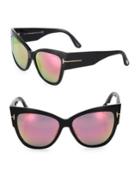 Tom Ford Eyewear Anoushka 57mm Mirrored Cat Eye Sunglasses