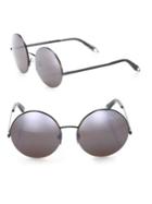 Victoria Beckham Supra 56mm Mirrored Round Sunglasses
