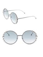 Fendi 58mm Round Sunglasses With Pearls