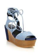 Rebecca Minkoff Cady Lace-up Suede Platform Sandals