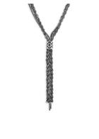 Emanuele Bicocchi Braided Sterling Silver Lariat Necklace
