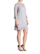 Abs, Plus Size Plus Bell Sleeve Lace Dress