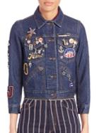 Marc Jacobs Shrunken Embellished Denim Jacket