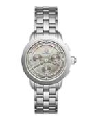 Tory Burch Tory Chronograph Stainless Steel & Mother-of-pearl Bracelet Watch