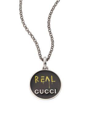 Gucci Guccighost Sterling Silver Round Pendant