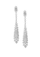 Adriana Orsini Leia Crystal & Rhodium-plated Linear Drop Earrings