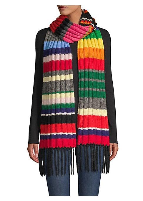 Burberry Rainbow Rib-knit Scarf