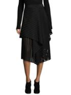 Diane Von Furstenberg Front Ruffle Midi Skirt