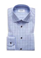Eton Contemporary-fit Windowpane Dress Shirt