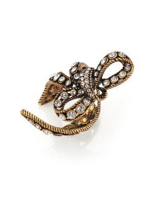 Marc Jacobs Crystal Bow Wrap Ring