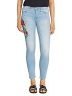 True Religion Halle Floral Embroidered Skinny Jeans