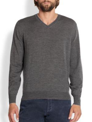 Brunello Cucinelli Wool/cashmere V-neck Sweater