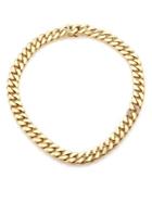 Roberto Coin Gourmette Diamond & 18k Yellow Gold Chain Necklace