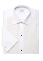 Eton Pique Diamond Front Dress Shirt