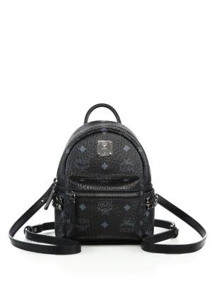 Mcm Bebe Boo X Mini Studded Coated Canvas Backpack