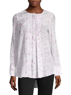 Dkny Dotted Silk Blouse