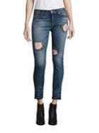 Hudson Nico Embroidered Super Skinny Ankle Jeans