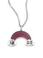 Gucci Guccighost Sterling Silver Rainbow Pendant