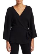 Theory Elevated Wrap Rosina Crepe Top