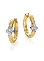 Jude Frances Diamond & 18k Yellow Gold Small Hoop Earrings/0.65