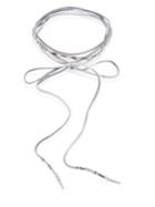 Chan Luu White Mother-of-pearl & Leather Wrap Necklace