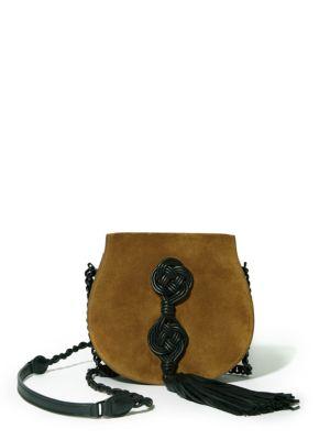 Saint Laurent Saint Laurent Passementerie Small Suede & Leather Chain Bag