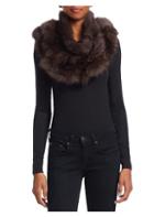 The Fur Salon Knitted Sable Fur Infinity Scarf