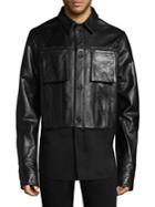 Helmut Lang Leather Casual Button-down Shirt