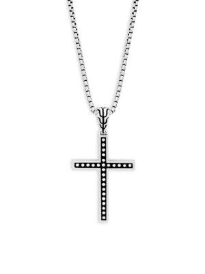 John Hardy Silver Classic Cross Pendant Necklace
