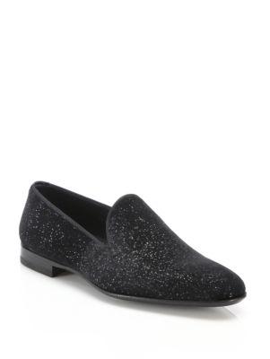 Saks Fifth Avenue Collection Magnanni Velvet Smoking Slippers