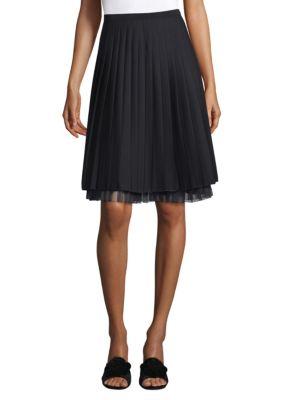 Marc Jacobs Pleated Stretch-wool Skirt