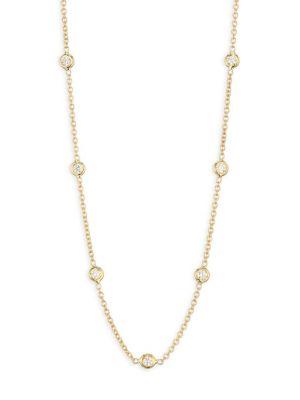 Roberto Coin 18k Yellow Gold 1.04 Tcw Diamond Station Necklace