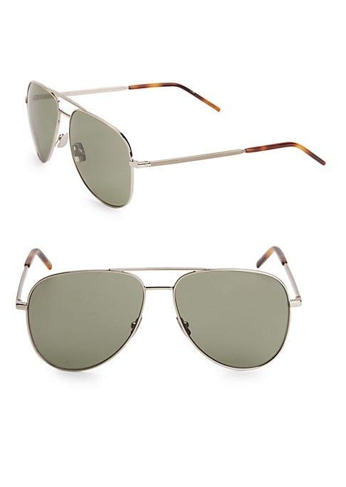 Saint Laurent 59mm Unisex Classic Aviator Sunglasses