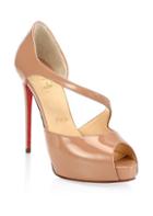 Christian Louboutin Catchy Two 120 Patent Peep Toe Pumps