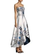 Shoshanna Strapless Floral-print Gown