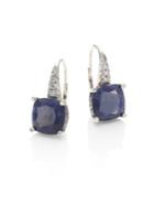 John Hardy Classic Chain Diamond, Blue Sapphire & Sterling Silver Drop Earrings