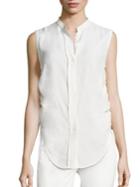 Helmut Lang Sleeveless Ruched Blouse