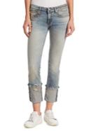 R13 Kate Skinny Frayed Cuff Jeans