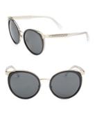 Versace 54mm Round Sunglasses