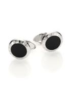 Dunhill Onyx & Sterling Silver Cuff Links