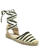 Soludos Classic Striped Ankle-wrap Espadrilles