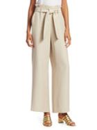 Maje Paperbag Waist Textured Pants