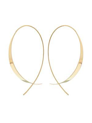 Lana Jewelry Gloss Updside Down 14k Yellow Gold Hoop Earrings