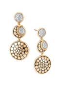 John Hardy Dot Moon Phase 18k Gold & Diamond Earrings