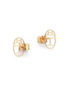 Ginette Ny 18k Rose Gold Wish Earring Studs