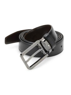 Montblanc Rectangular Leather Belt Set