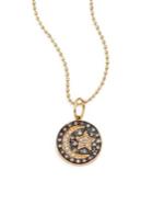 Sydney Evan Small Moon And Star Diamond & 14k Yellow Gold Medallion Necklace