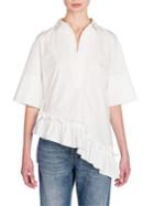 Marni Asymmetric Cotton Poplin Shirt