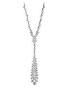 Adriana Orsini Leia Crystal & Rhodium-plated Frontal Drop Necklace